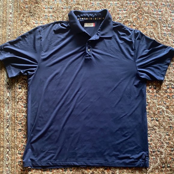 Ben Hogan Polo Shirt Mens XL Navy Blue Golf Short Sleeve Lightweight Casual - Picture 6 of 8